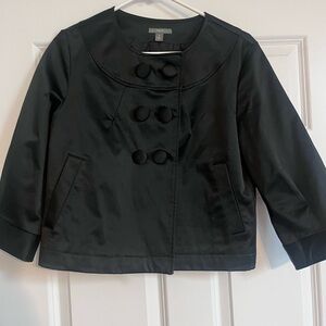 APT 9 Women’s Black Satin Cropped Swing Jacket Sz M